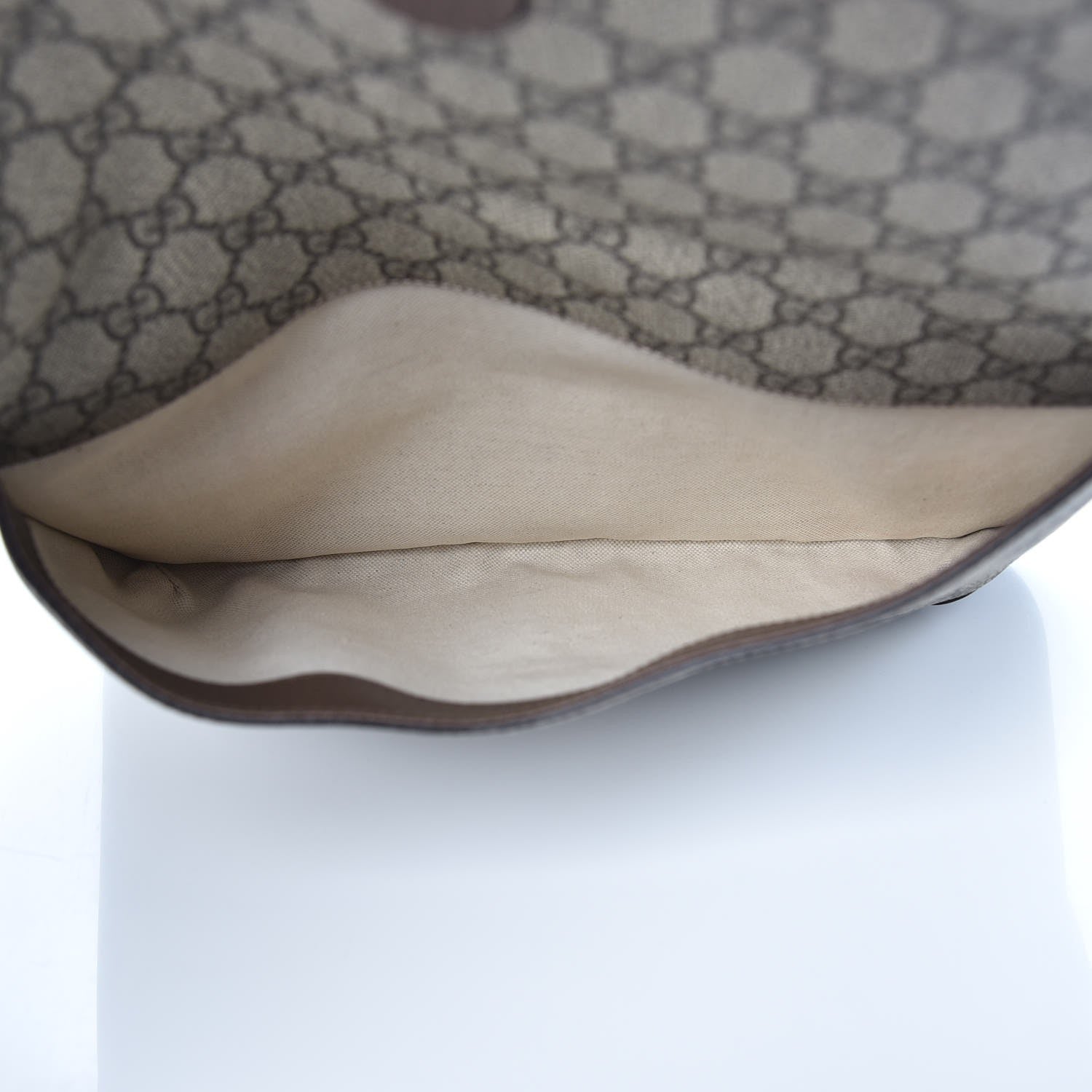 Gucci GG Supreme Monogram Web Neo Vintage Double Flap Messenger Bag Beige New Acero 6 of 10