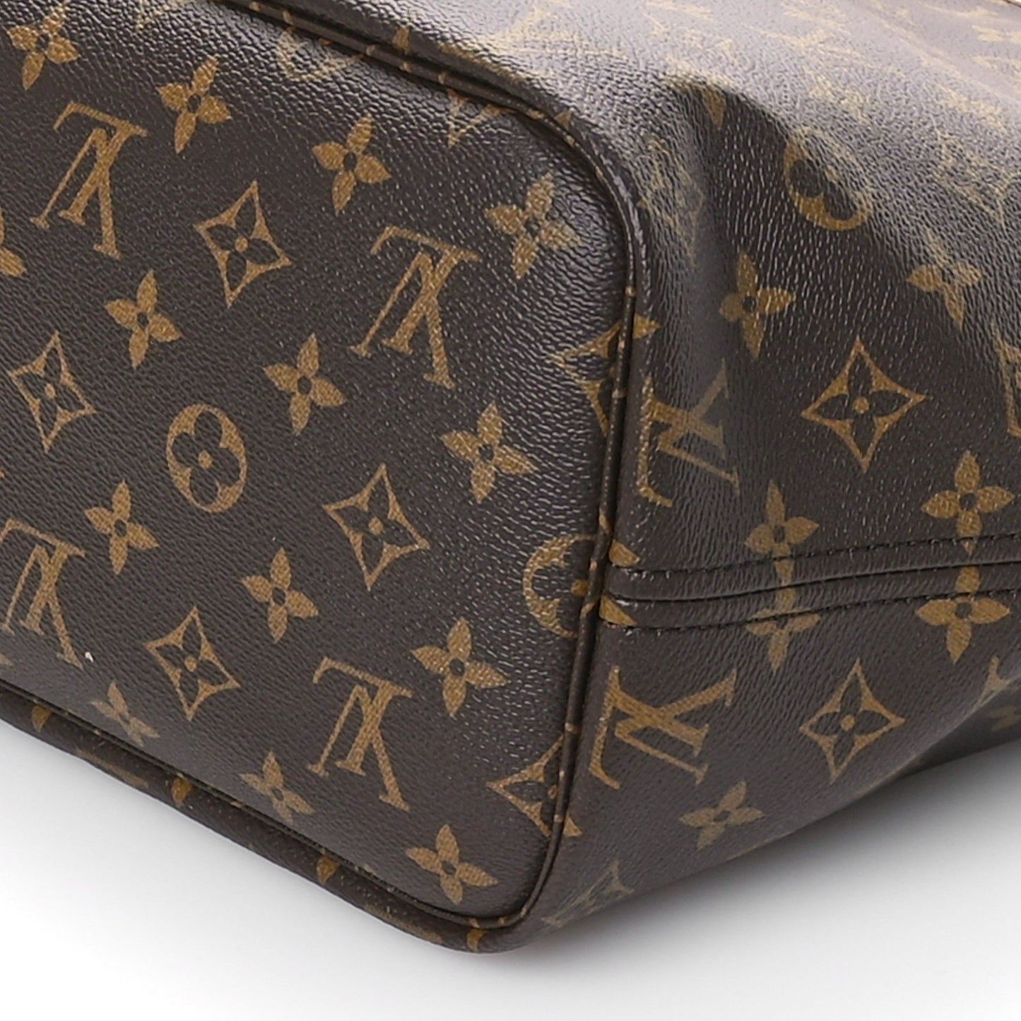 Monogram Inside Out Neverfull Bandouliere MM Rouge Sari