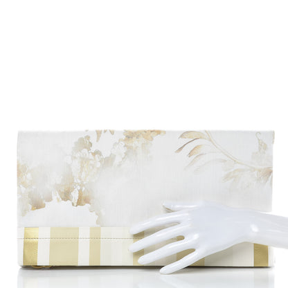 Chanel Canvas Floral Print Clutch White 2 of 10