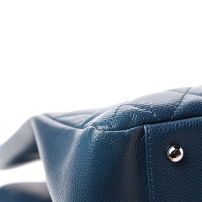 Chanel Caviar Quilted XL Grand Shopping Tote GST Dark Blue 8 of 12