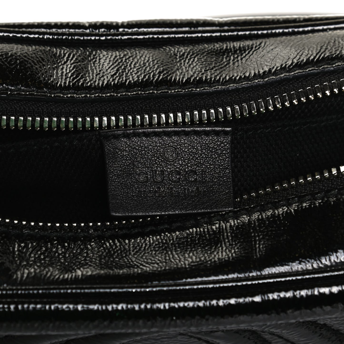 Soft Patent Small Soho Disco Bag Black