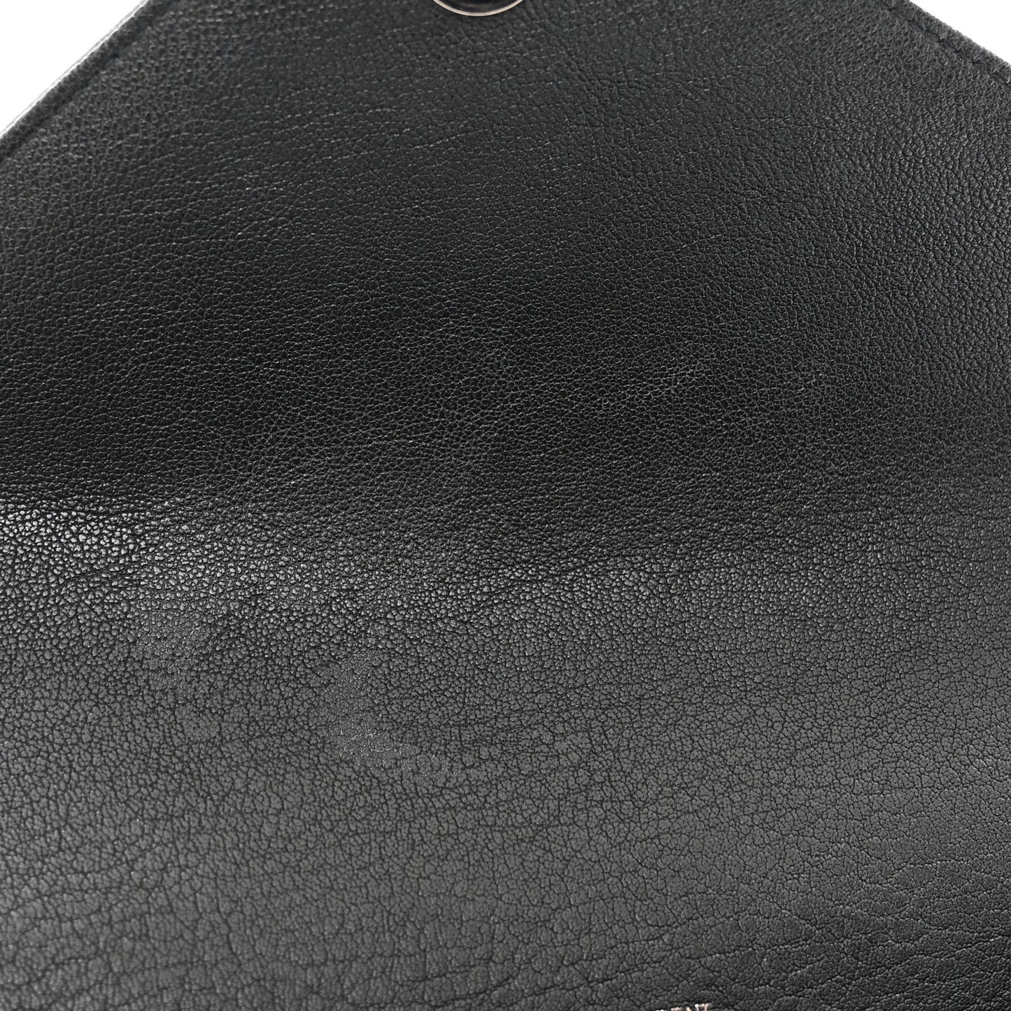 Sheepskin Matelasse Chevron Monogram Medium College Bag Black