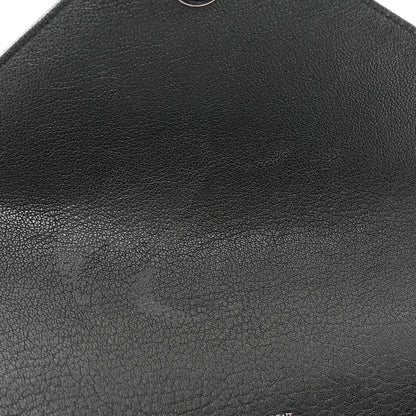 Saint Laurent Sheepskin Matelasse Chevron Monogram Medium College Bag Black 9 of 11