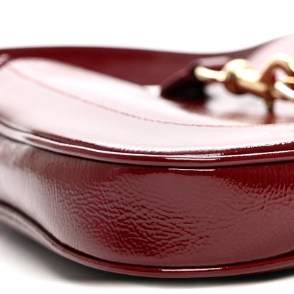 Gucci Patent Calfskin Small Jackie Shoulder Bag Rosso 9 of 10