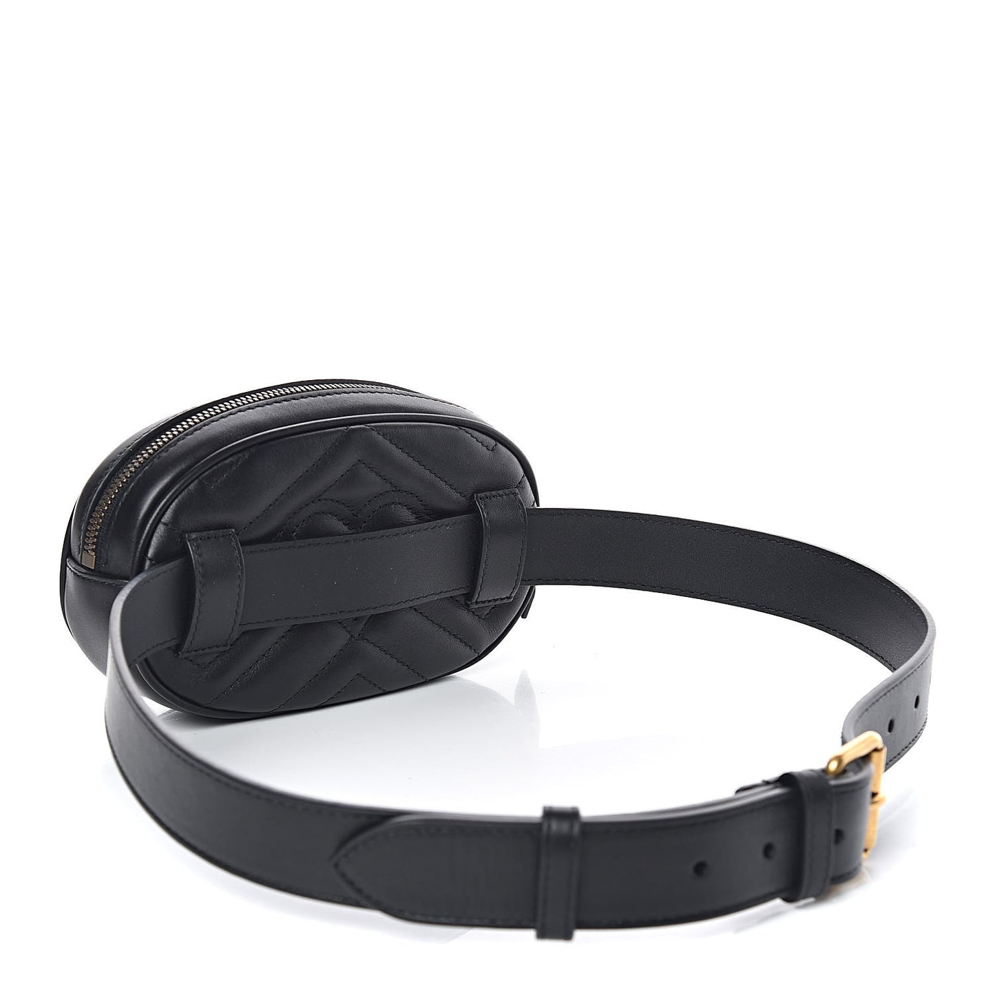 Calfskin Matelasse GG Marmont Belt Bag 85 34 Black