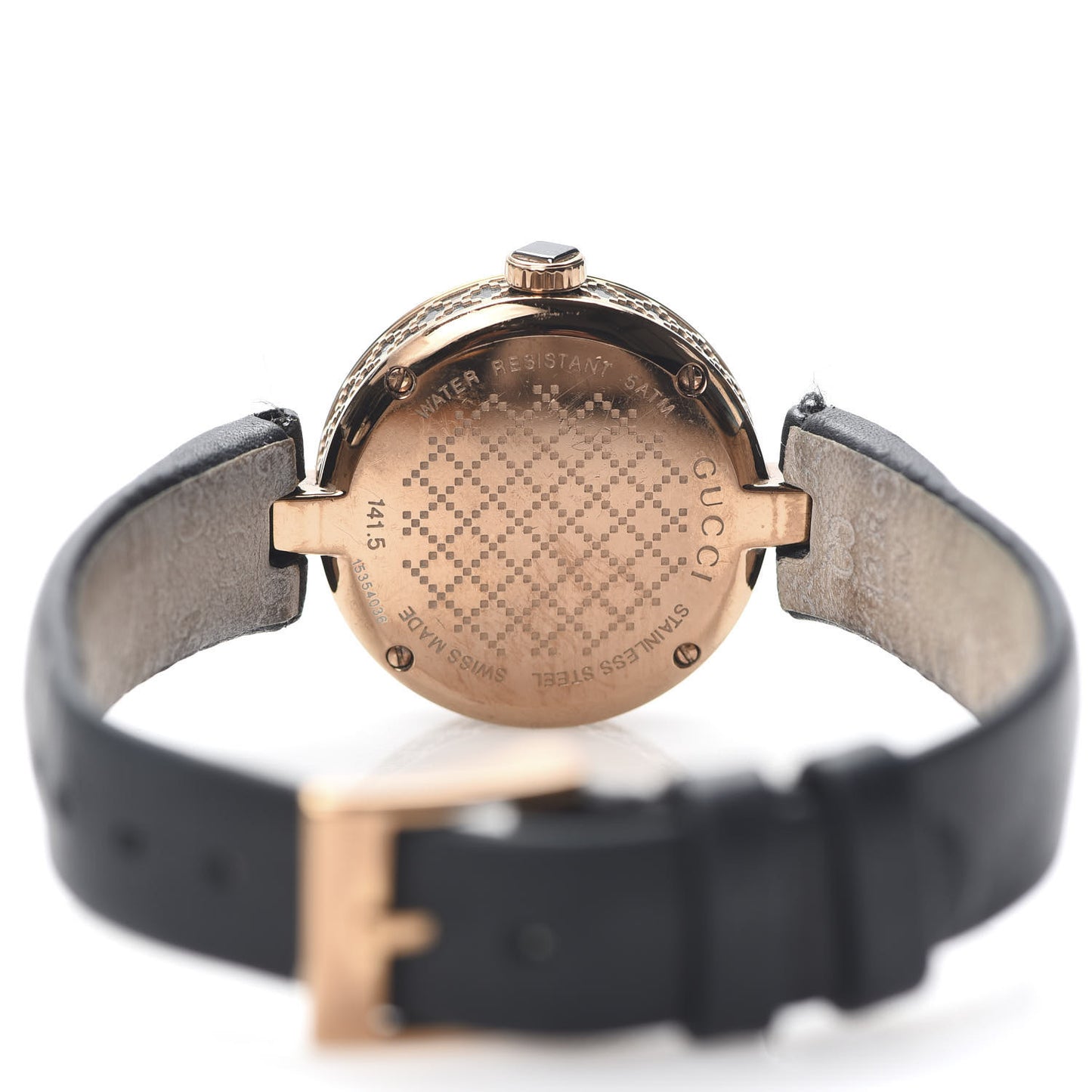 Stainless Steel Calfskin 27mm Diamantissima Quartz Watch Black