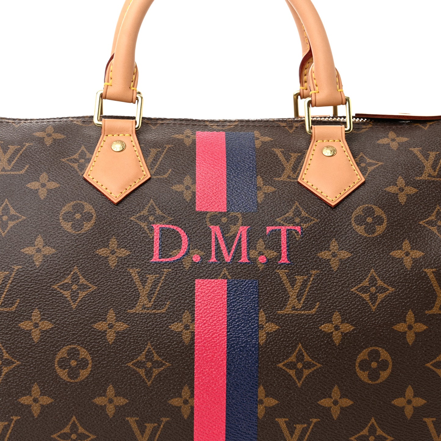 Monogram My LV Heritage Speedy 35 Fuchsia Blue Marine