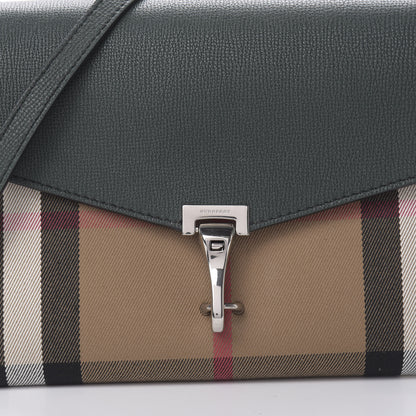 Burberry Derby Calfskin House Check Small Macken Crossbody Bag Dark Bottle Green 8 of 10
