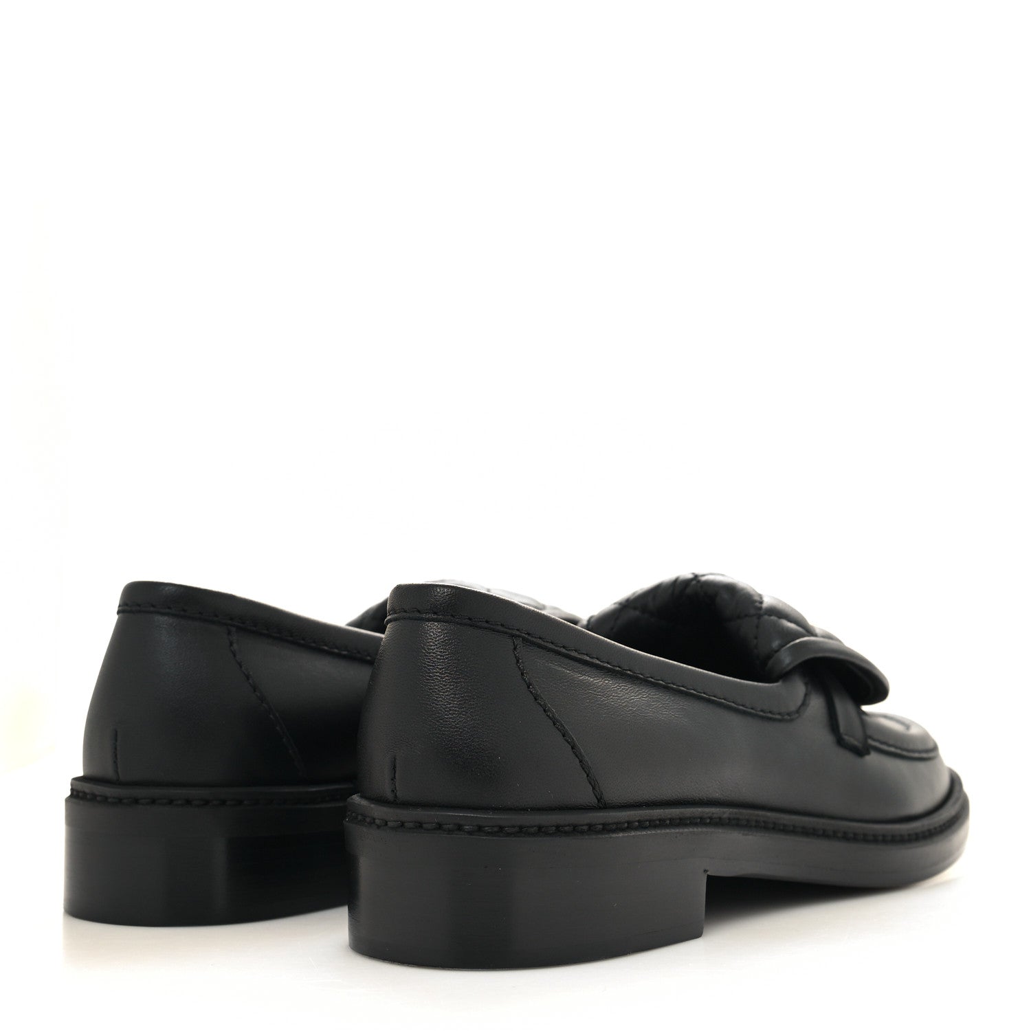 Chanel Lambskin Quilted CC Turnlock Loafers 37.5 Black 4 of 9