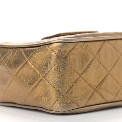 Chanel Metallic Lambskin Quilted Tassel Camera Case Gold 7 of 9