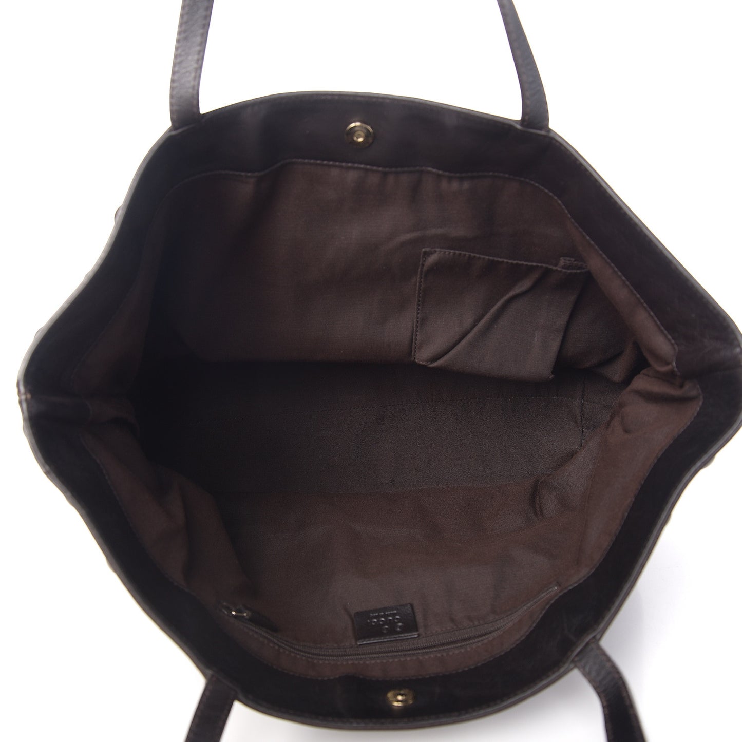 Calfskin Horsebit Embossed Medium Babouska Shopping Tote Dark Brown