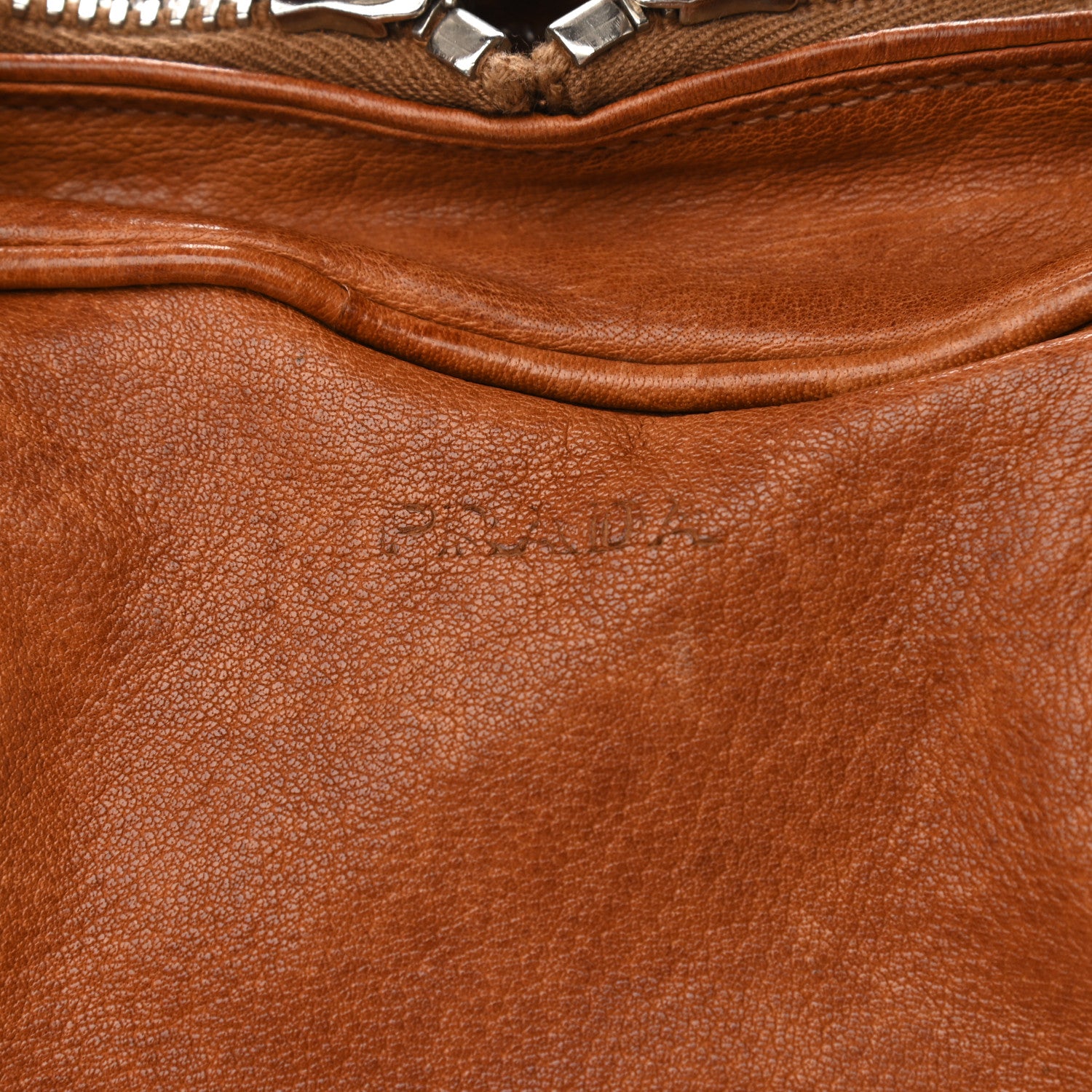 Prada Glace Calfskin Shoulder Bag Tan 11 of 12