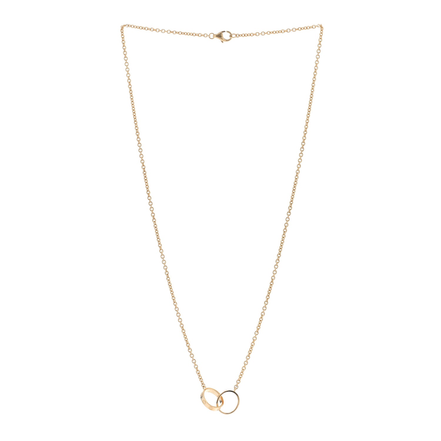 Cartier 18K Yellow Gold Interlocking LOVE Necklace 3 of 5