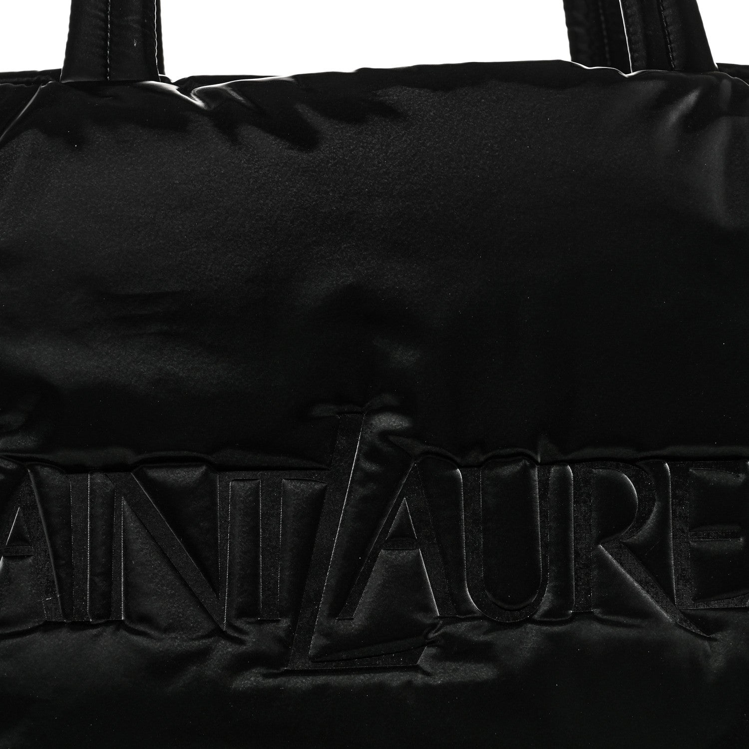 Saint Laurent Silktech Canvas Wide Puffer Tote Black 8 of 10