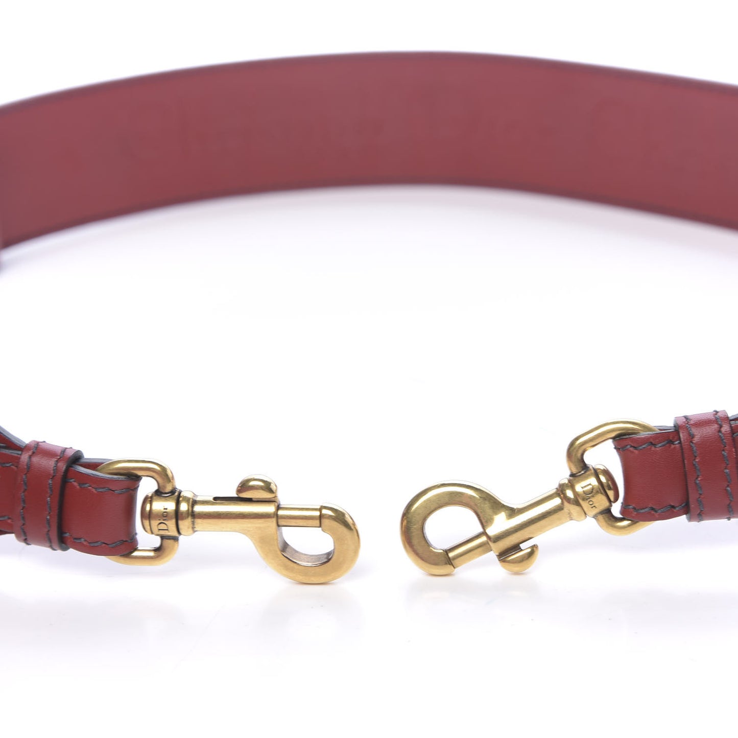 Calfskin Studded J'Adior Shoulder Strap Deep Red