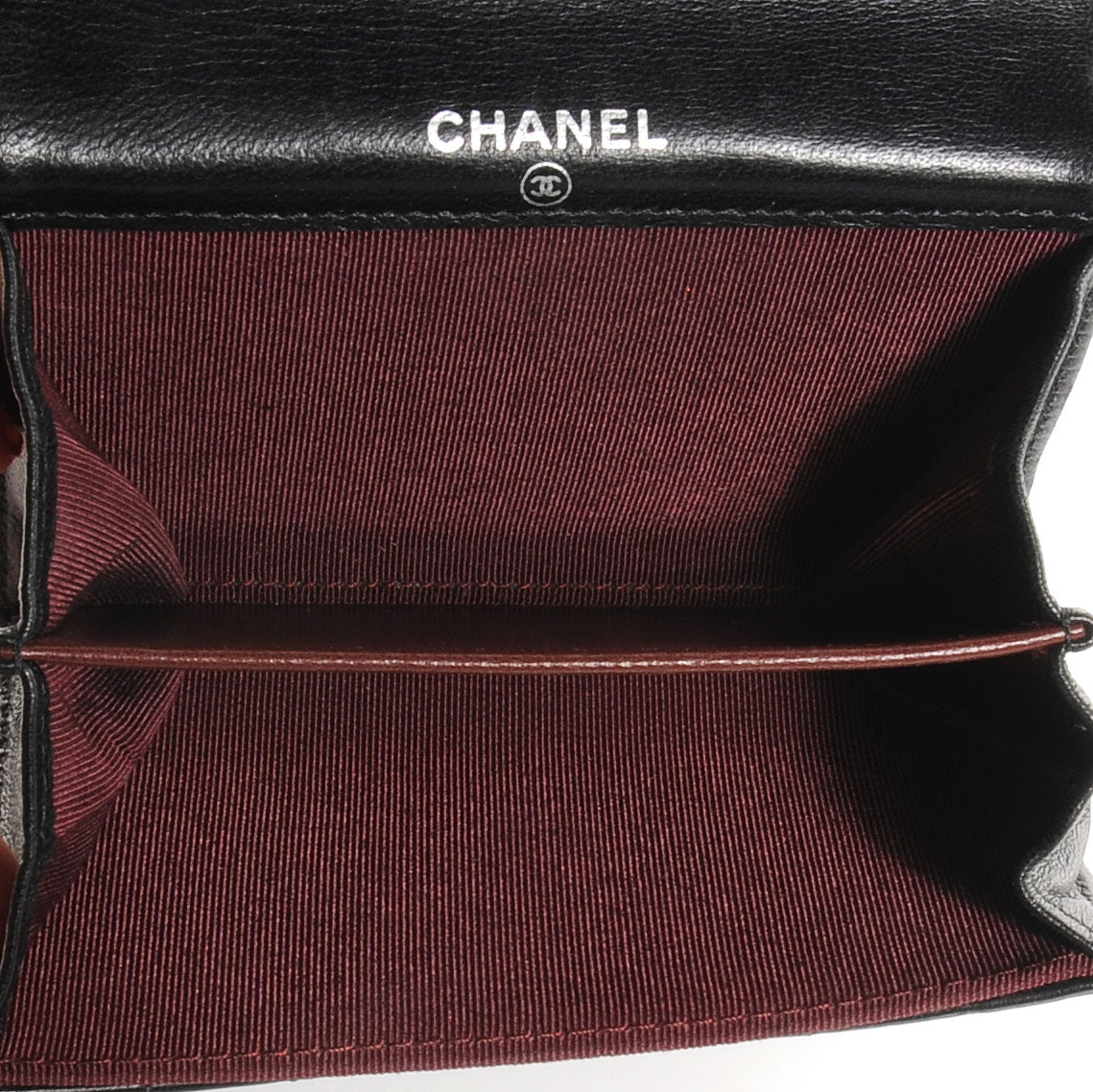 Chanel Lambskin Quilted Small Compact Wallet Black 6 of 10