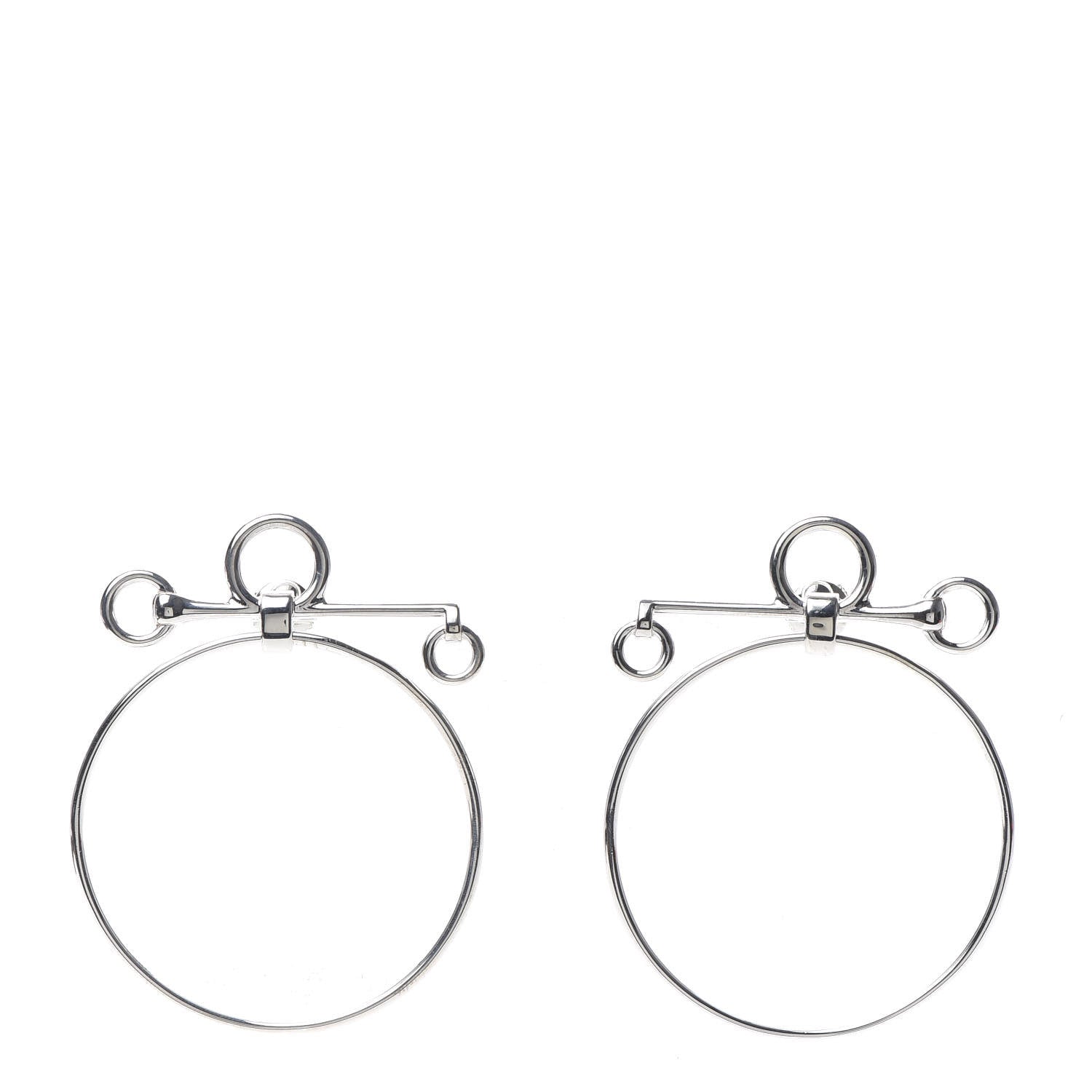 Hermes Sterling Silver Mors De Bride Earrings 1 of 5