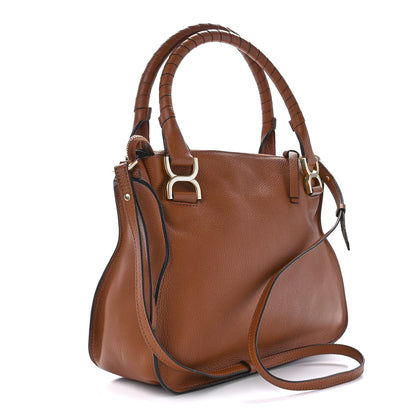 Chloe Calfskin Medium Marcie Satchel Tan 3 of 13