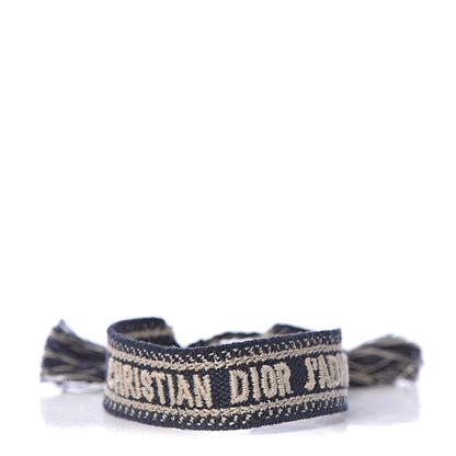 Christian Dior Woven Cotton J'Adior Friendship Bracelet Set Navy 3 of 5