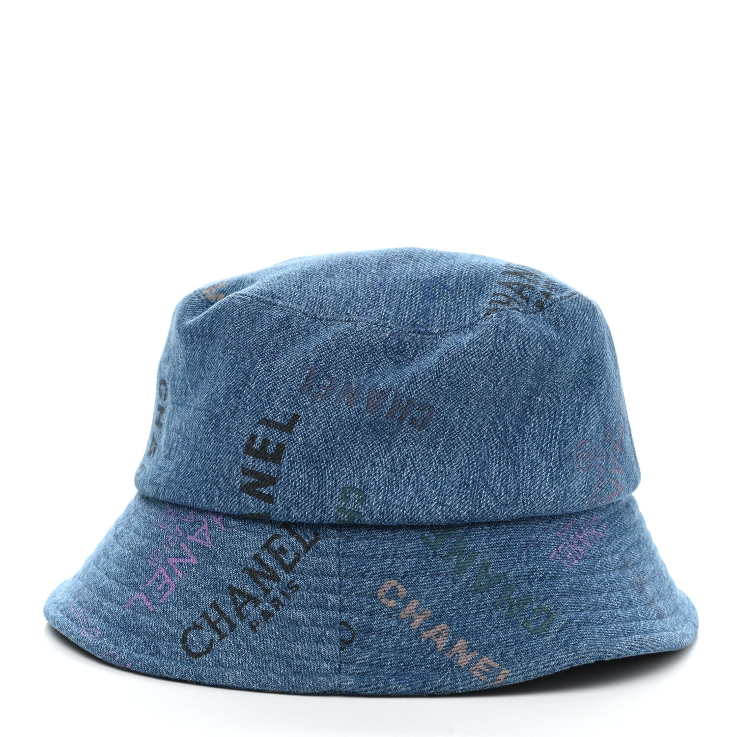 Chanel Denim Mood Cloche Bucket Hat S Blue 4 of 8