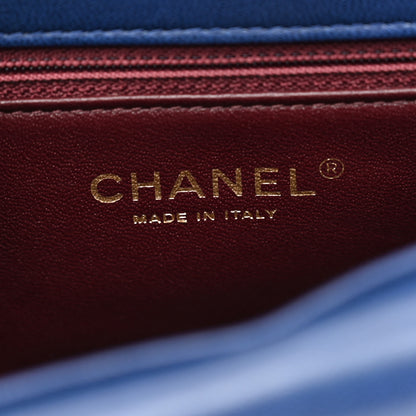 Chanel Lambskin Quilted Small Single Flap Navy 6 of 12