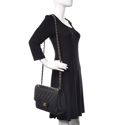 Chanel Caviar Quilted Jumbo Double Flap Black 2 of 10