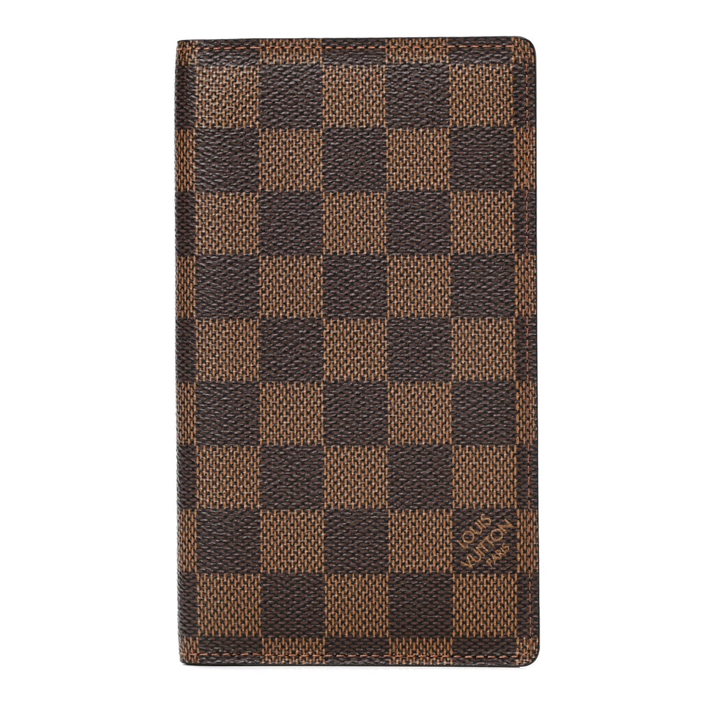 Damier Ebene Checkbook Holder Case Wallet