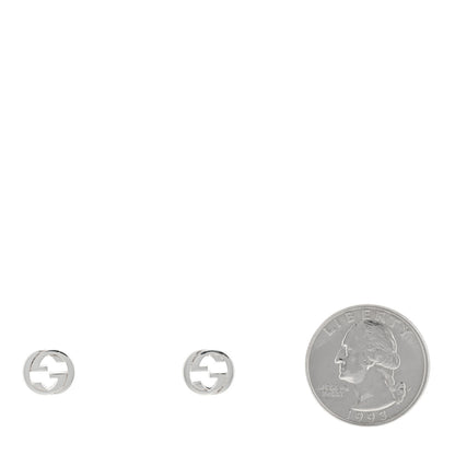Gucci Sterling Silver Interlocking GG Stud Earrings 2 of 4
