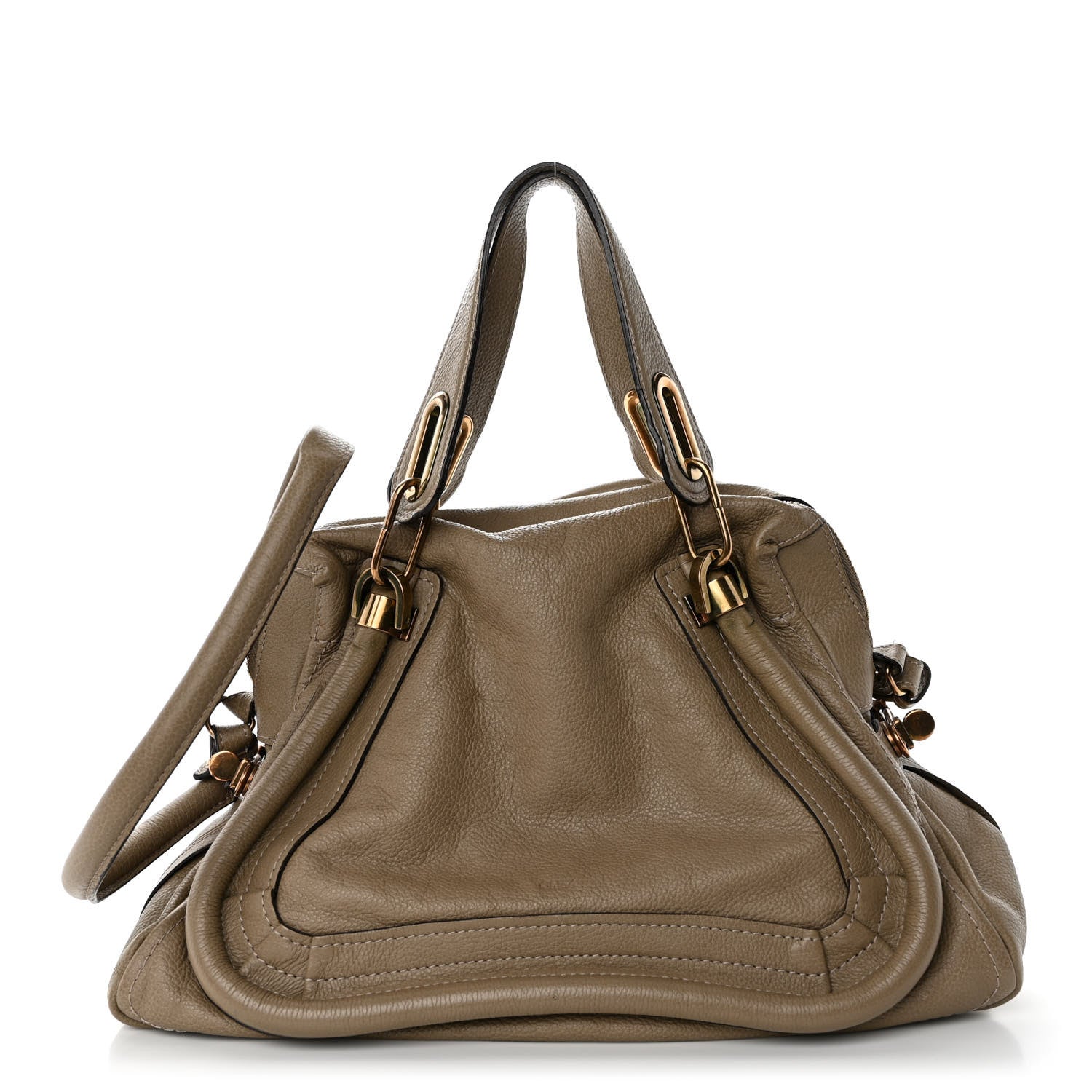 Chloe Calfskin Medium Paraty Barbour Khaki 1 of 14