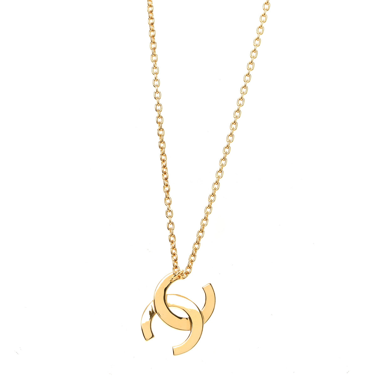 Chanel Metal Large CC Necklace Gold 1 of 5