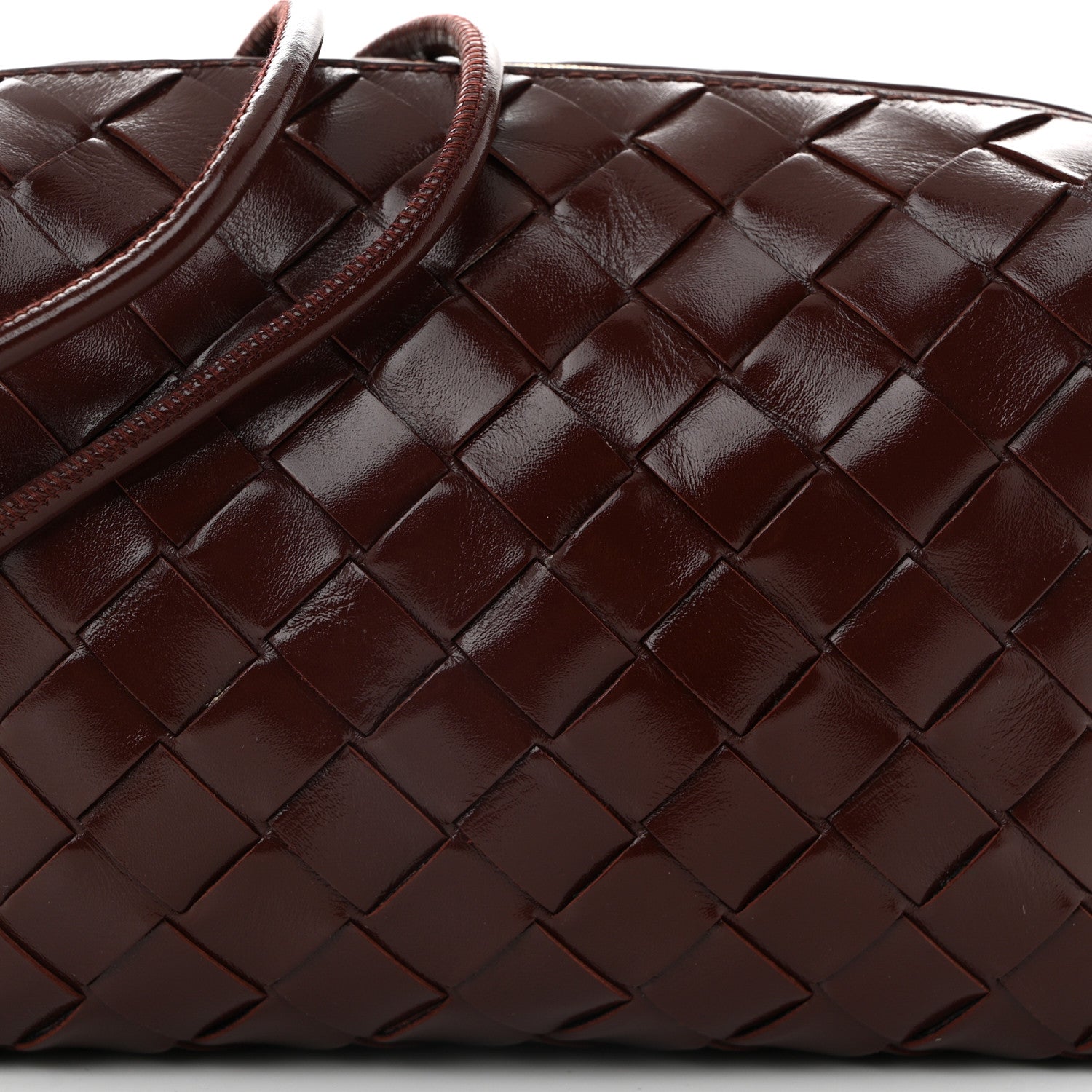 Bottega Veneta Polished Nappa Intrecciato Knot Mini Loop Camera Bag Madder Brown 7 of 9