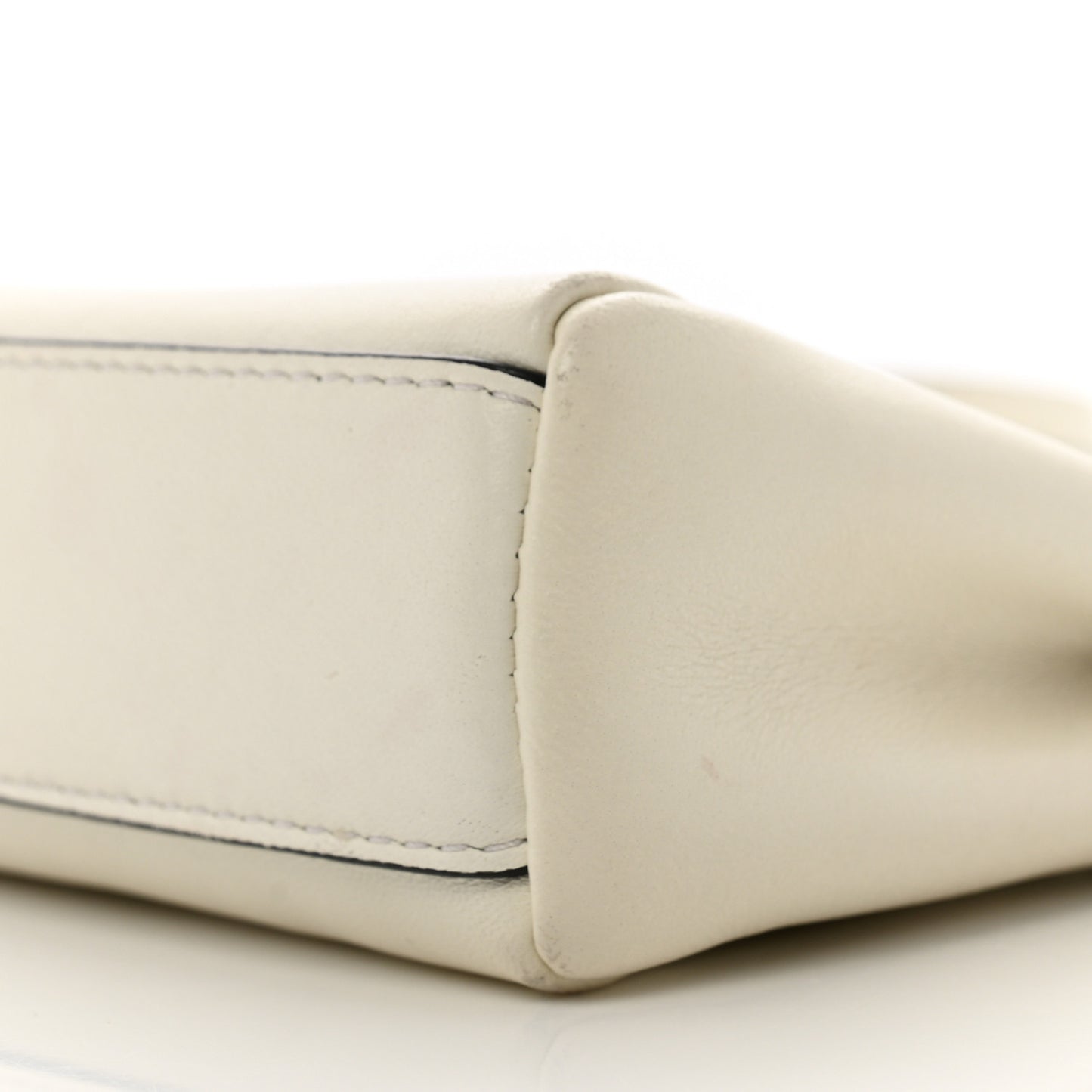 Shiny Nappa Micro Peekaboo Iconic Satchel White