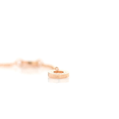 Bulgari 18K Rose Gold Diamond Small B.Zero1 Pave Pendant Necklace 5 of 8