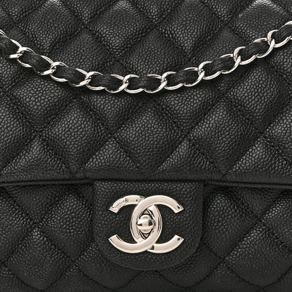Chanel Caviar Quilted Jumbo Easy Flap Black 9 of 13