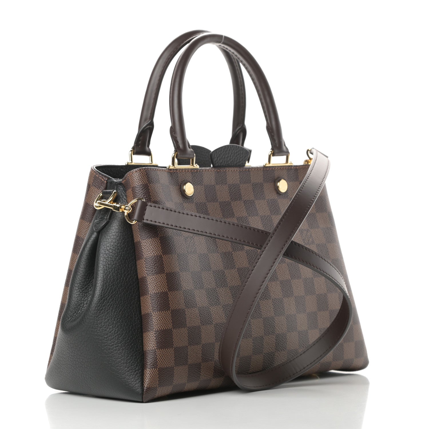 Louis Vuitton Damier Ebene Cuir Taurillon Brittany Black 3 of 10
