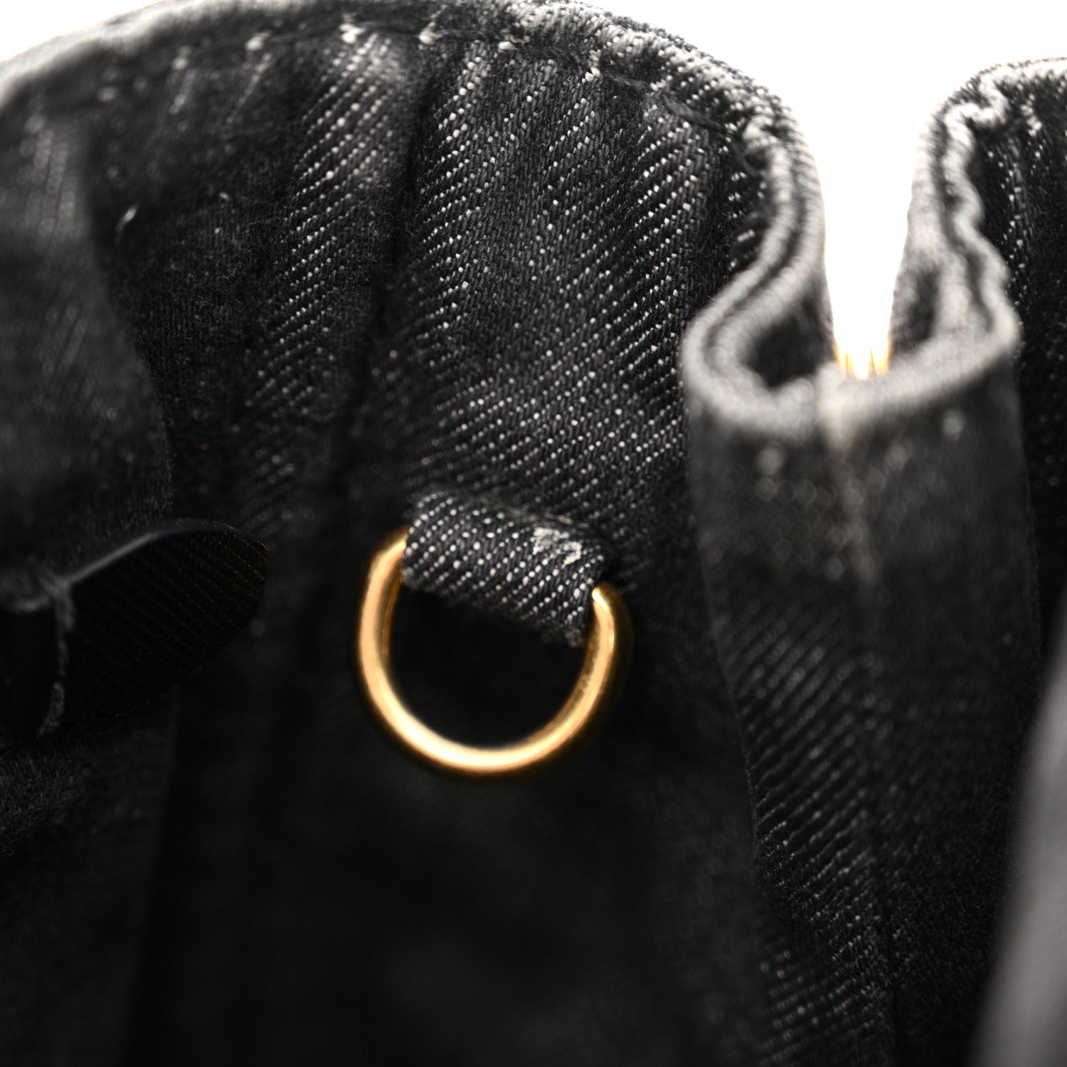 Prada Denim Small Logo Tote Black 13 of 22