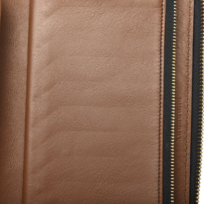 Burberry Signature Grain Calfskin Soft Renfrew Zip Around Wallet Tan 6 of 7