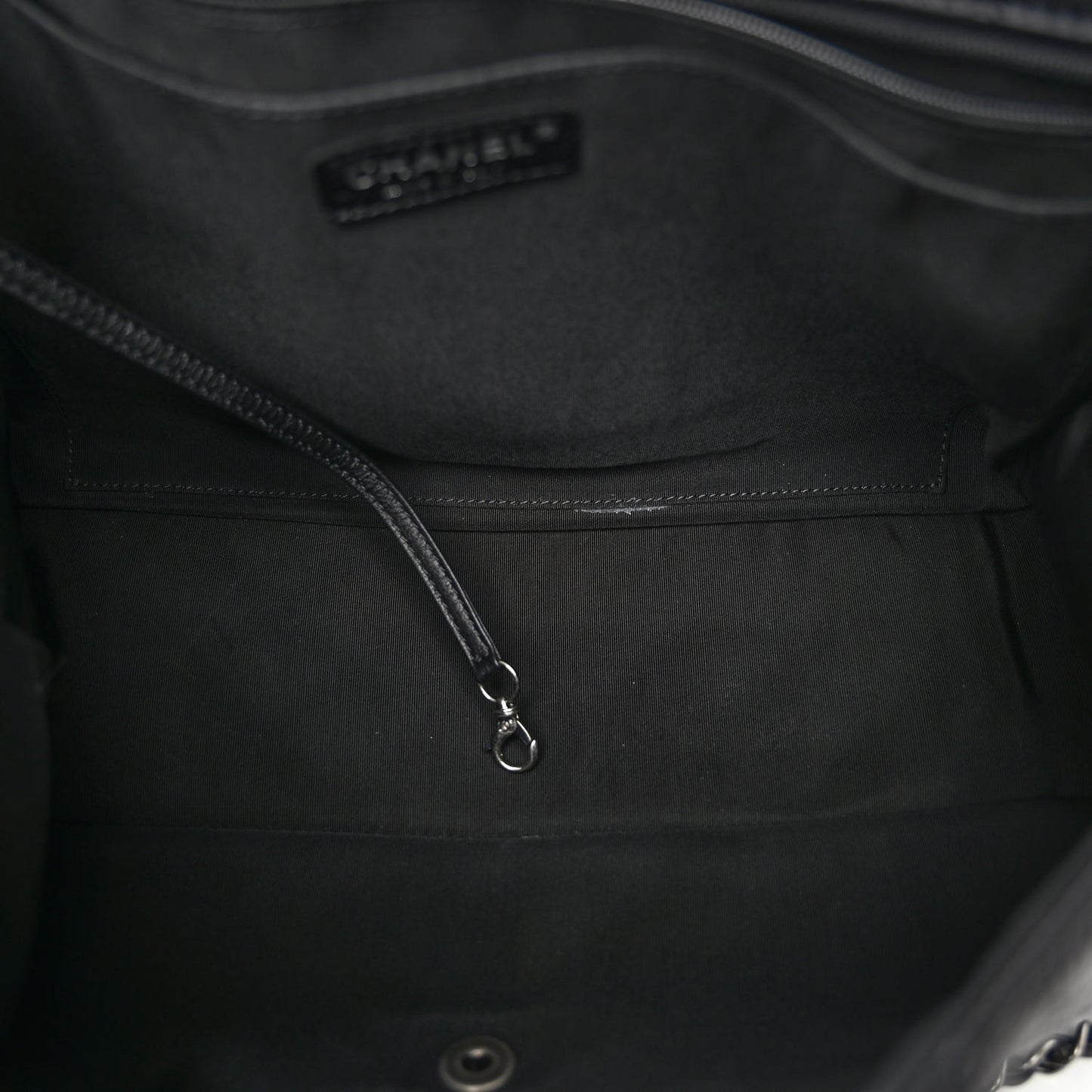 Calfskin Quilted Small XXL Travel Flap Bag Black