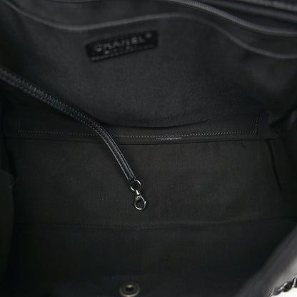 Chanel Calfskin Quilted Small XXL Travel Flap Bag Black 5 of 11