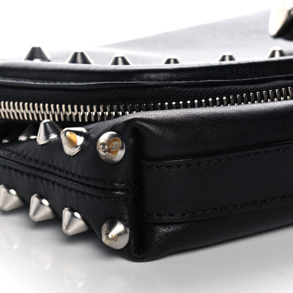 Alexander McQueen Grainy Calfskin Studded Padlock Skull Clutch Black 10 of 14