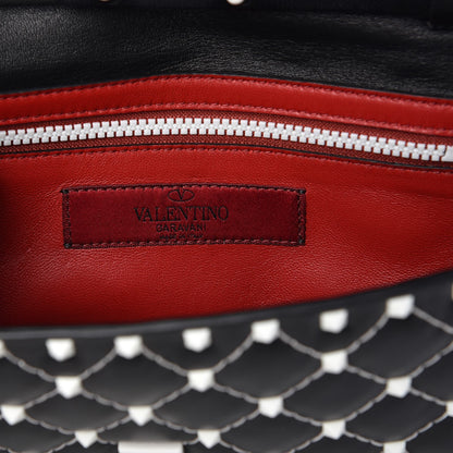 Valentino Garavani Lambskin Free Rockstud Spike Wallet On Chain Black 6 of 6