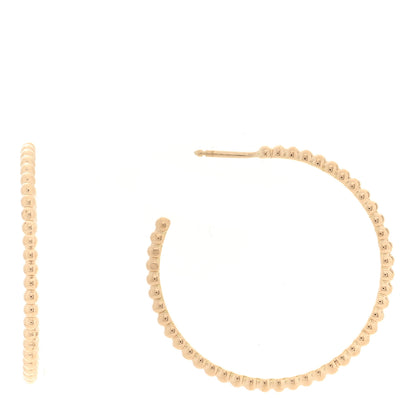 Van Cleef & Arpels 18K Yellow Gold Small Perlee Hoop Earrings 1 of 4