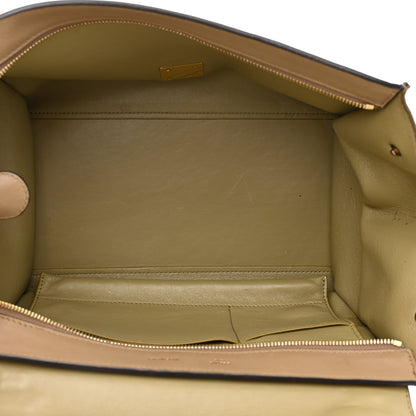 Celine Calfskin Suede Tri-color Small Trapeze Olive 5 of 15