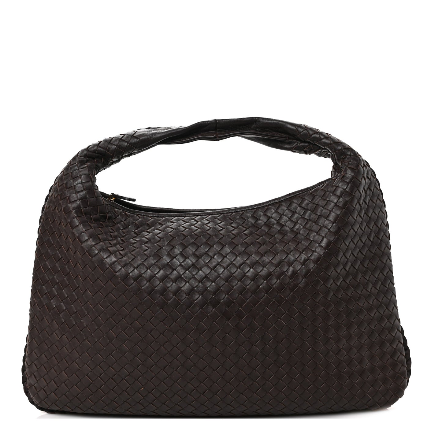 Nappa Intrecciato Medium Veneta Hobo Ebano