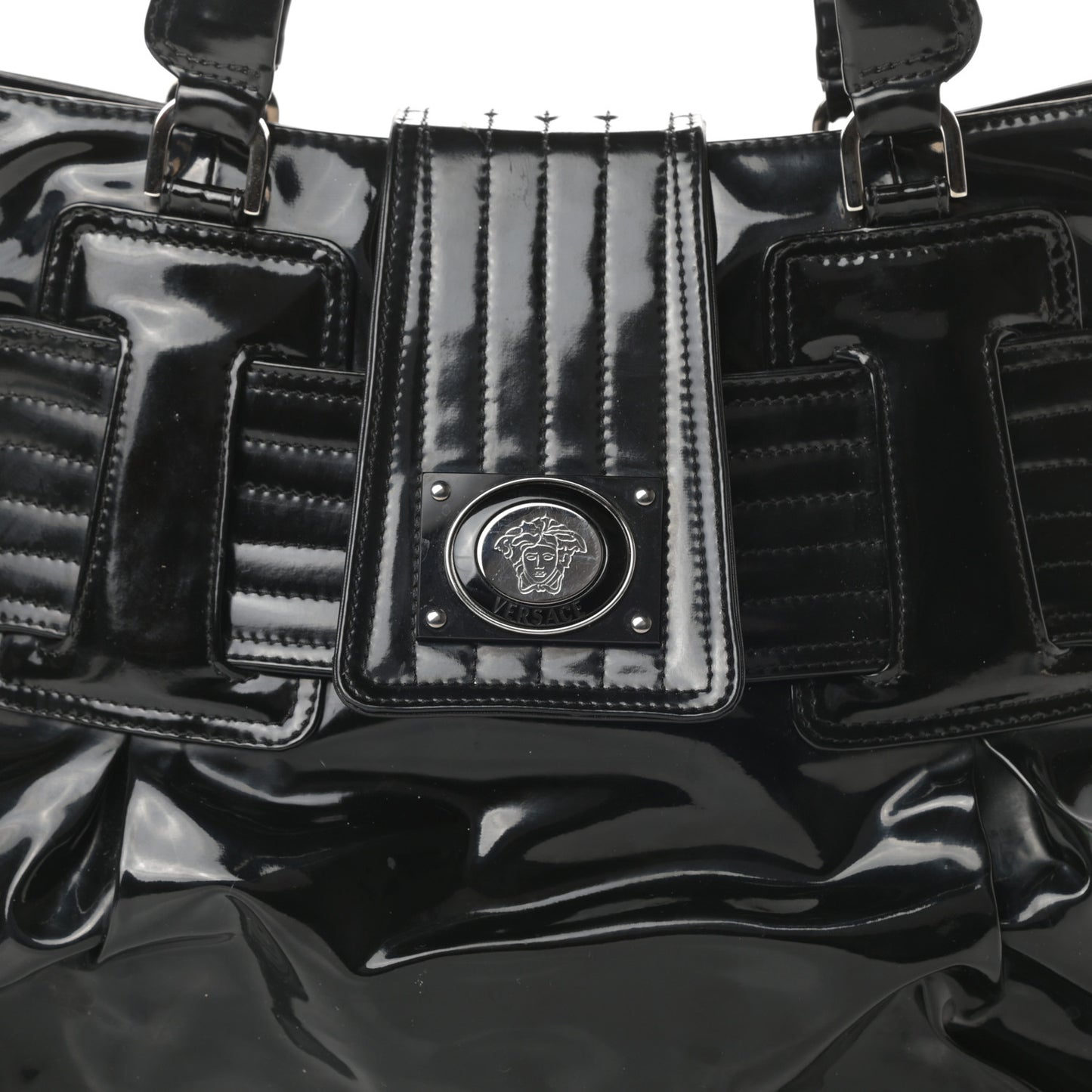 Patent Medusa Tote Black