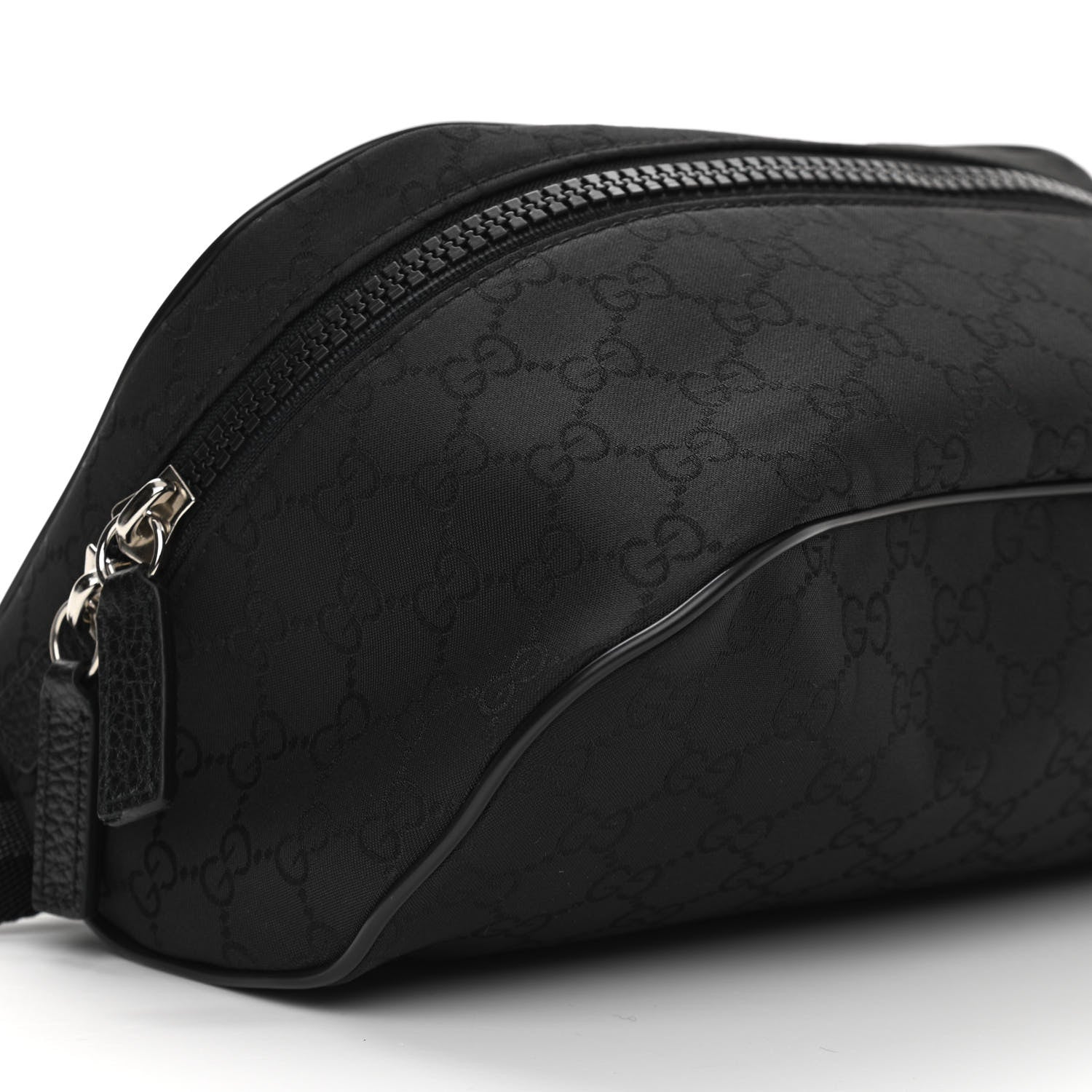 Gucci Nylon Monogram Fanny Pack Belt Bag Black 9 of 10