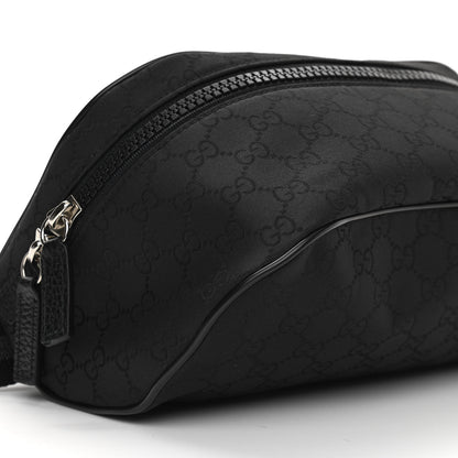 Gucci Nylon Monogram Fanny Pack Belt Bag Black 9 of 10