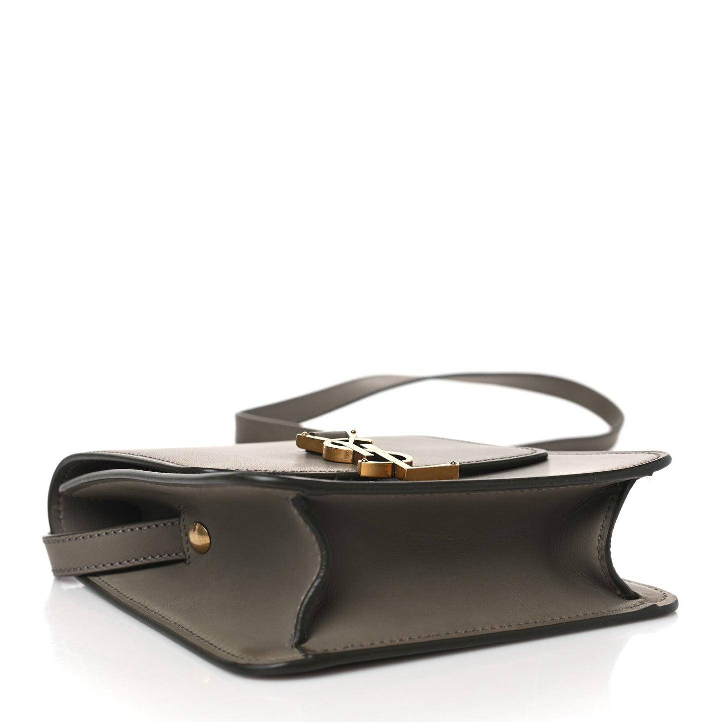 Smooth Calfskin North South Kaia Satchel Grey