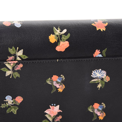 Saint Laurent Calfskin Prairie Flower Printed Small Monogram Clutch Black Multicolor 11 of 13