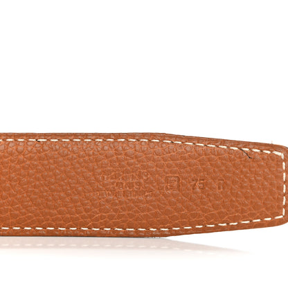 Hermes Box Togo 32mm H Belt 75/30 Black Gold 5 of 8
